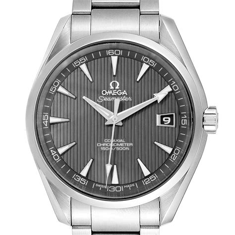 omega seamaster aqua terra grey dial stainless steel men& 39|omega seamaster aqua terra watch.